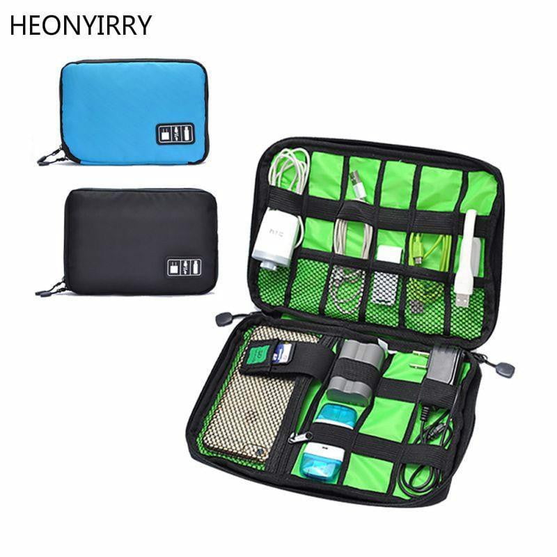 Waterproof Travel Kit- Nylon Cable Holder Bag/ Electronic Accessories USB Drive Storage Case Bag - [variant_title] | TrekBite