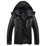 Mountainskin Men's Winter Fleece Thermal Windbreaker Jackets For Outdoor - Black / Asian Size L | TrekBite