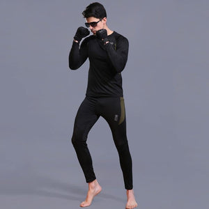 Men's Winter Warm Thermal Underwear Sets Fleece [Quick Drying] Shirt For Outdoor - [variant_title] | TrekBite